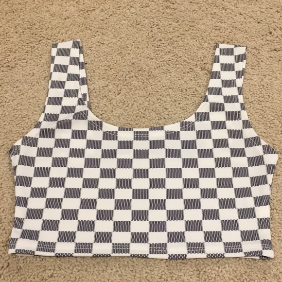 Cute plaid crop top cami tank tee - Picture 5 of 7